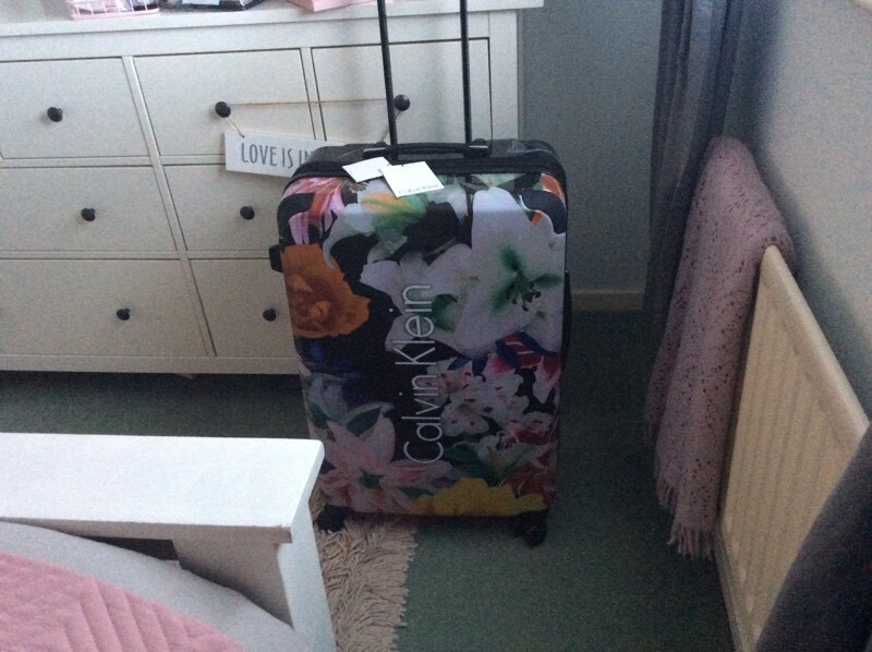 calvin klein large suitcase